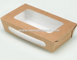 Custom Kraft Paper Fruit Salad Box Salad Dressing Take Away Food Paper Box