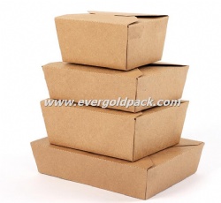 Custom Kraft Paper Fruit Salad Box Salad Dressing Take Away Food Paper Box